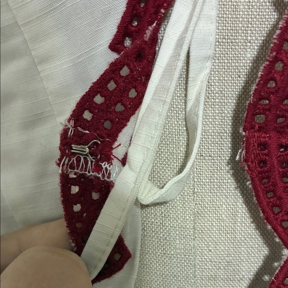 Free People White and Red Embroidered Halter Top - Picture 4 of 9